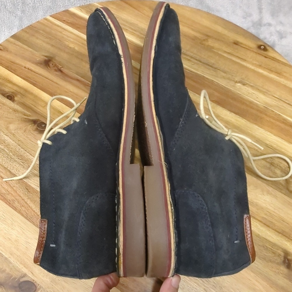 Kenneth Cole Reaction Navy Dark Blue Suede Leather Chukka Ankle Boots US Sz 12.5 - Picture 10 of 11